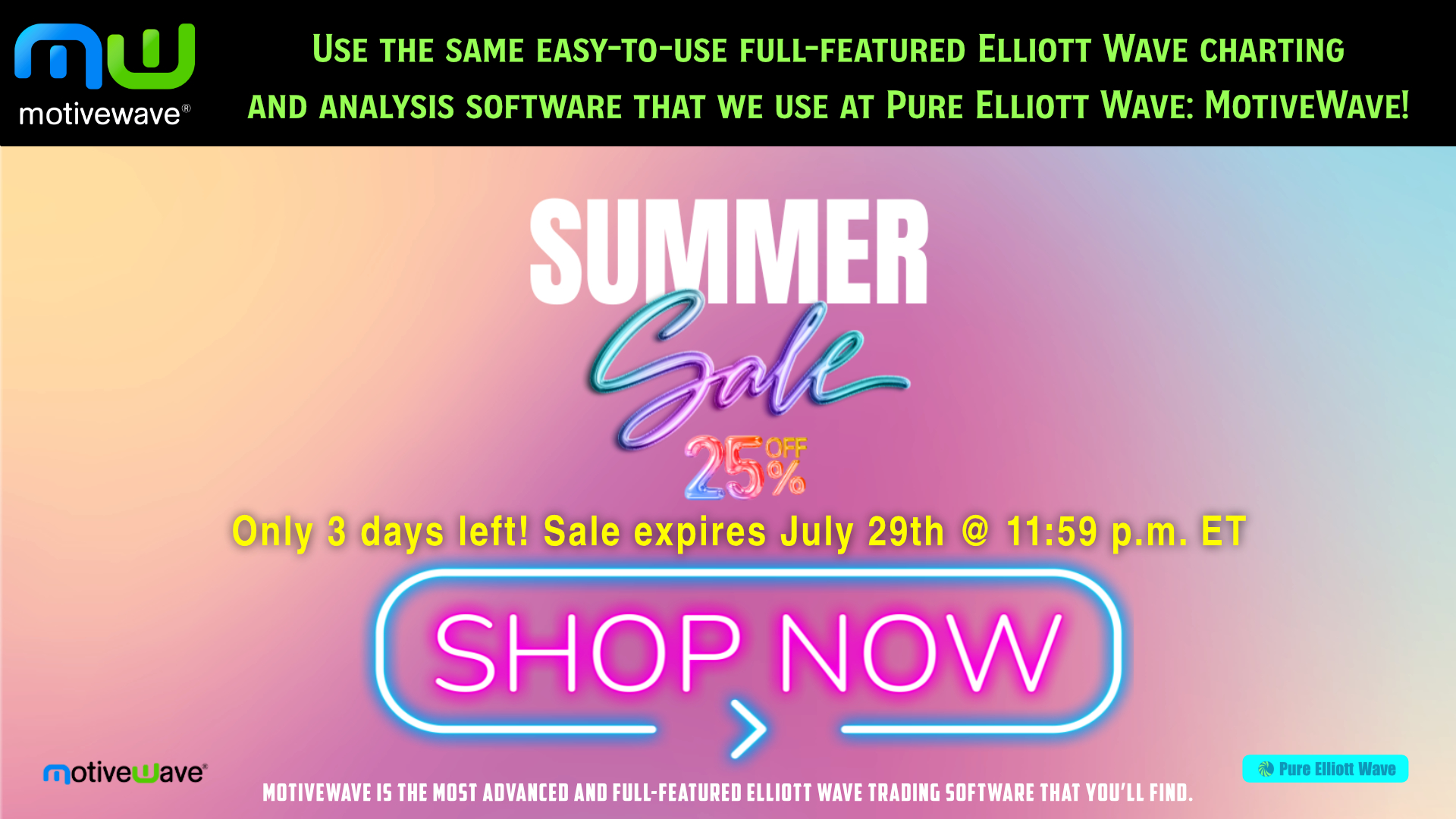 Pure Elliott Wave MotiveWave Summer Sale 2024